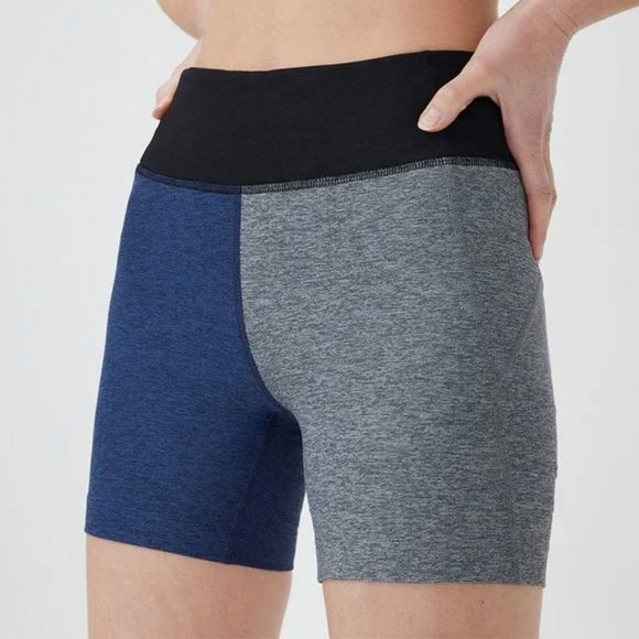 Outdoor Voices Warmup 5" Short - Colorblock (Blue, black, & grey) - Picture 2 of 10